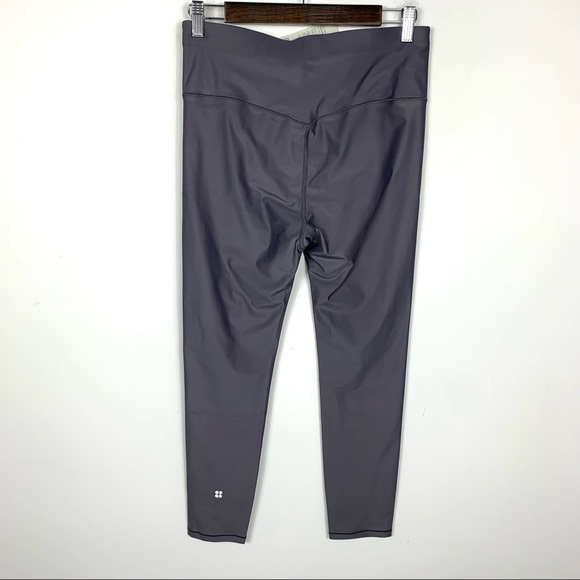 Sweaty Betty High Shine High-Waist 7/8 Length Leggings in Gray, L - Picture 3 of 10